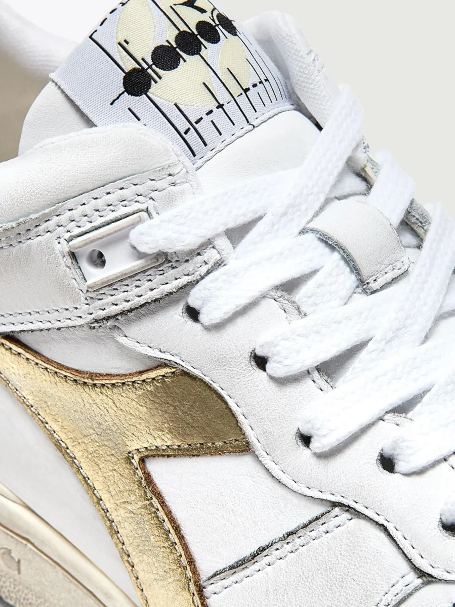 SNEAKER B.560 LAMINATED bianco effetto vintage - immagine 4