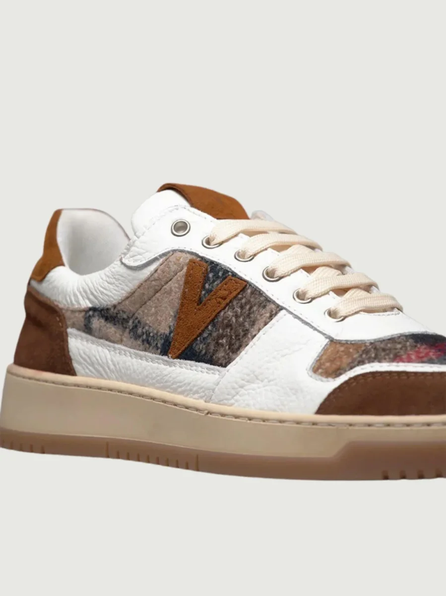 SNEAKER COLLEGE CON INSERTI IN TESSUTO CHECK - immagine 5