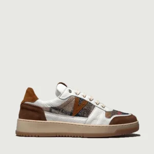 SNEAKER COLLEGE CON INSERTI IN TESSUTO CHECK