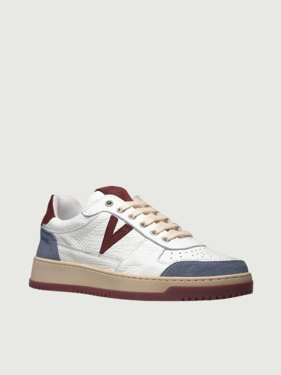 SNEAKER COLLEGE JEANS E BORDEAUX - immagine 5