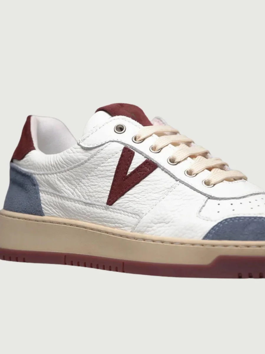 SNEAKER COLLEGE JEANS E BORDEAUX - immagine 6