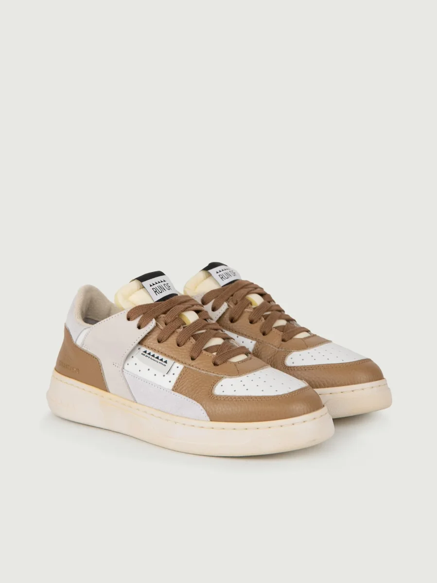 SNEAKER DETROIT BIANCA E CUOIO - immagine 3