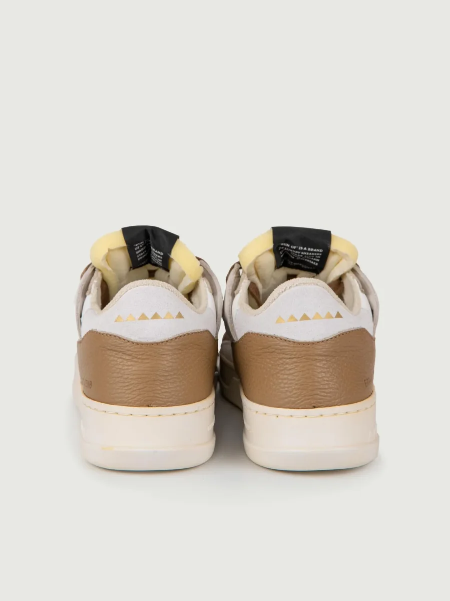 SNEAKER DETROIT BIANCA E CUOIO - immagine 4