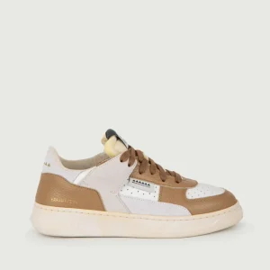 SNEAKER DETROIT BIANCA E CUOIO