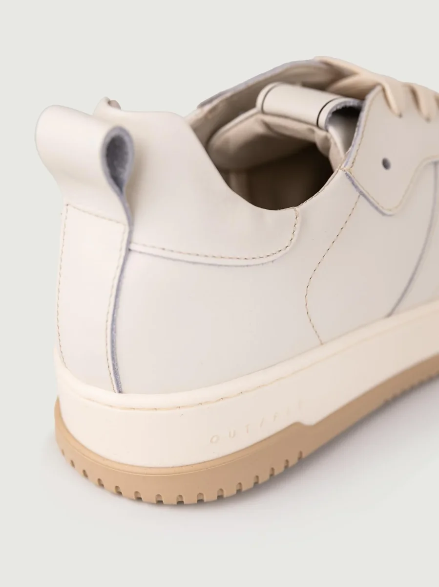 SNEAKER IN PELLE BIANCO GESSO - immagine 6