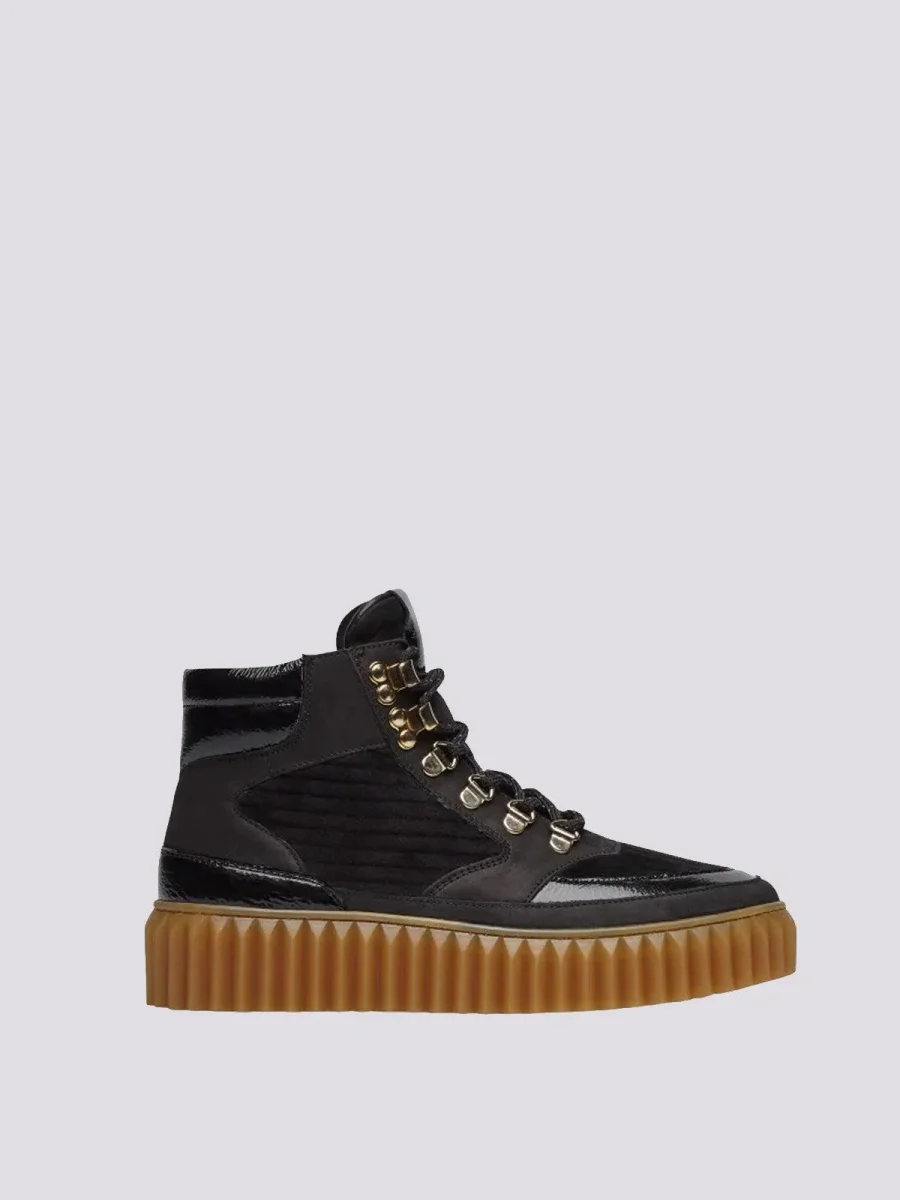 SNEAKER IN PELLE E VELLUTO EVA HIKE