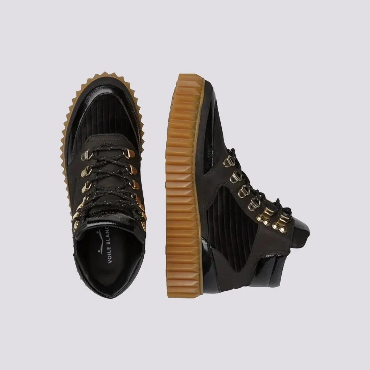 SNEAKER IN PELLE E VELLUTO EVA HIKE - immagine 4