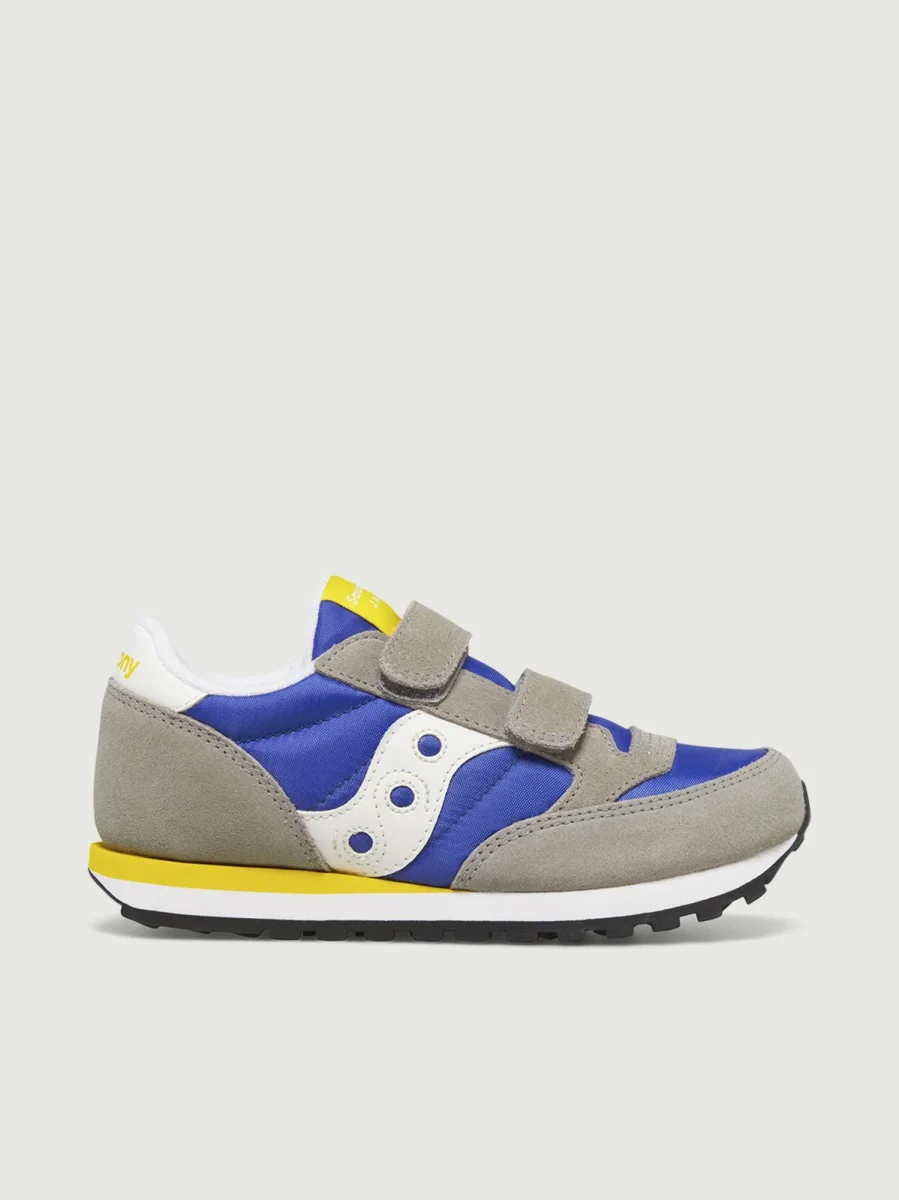 SNEAKER JAZZ DOUBLE HL GRIGIO BLU E GIALLO
