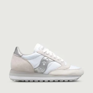 SNEAKER JAZZ TRIPLE BIANCO E ARGENTO