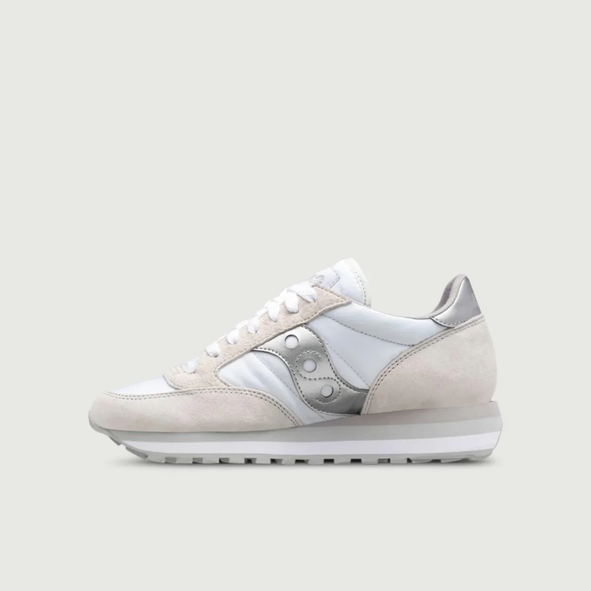 SNEAKER JAZZ TRIPLE BIANCO E ARGENTO - immagine 4