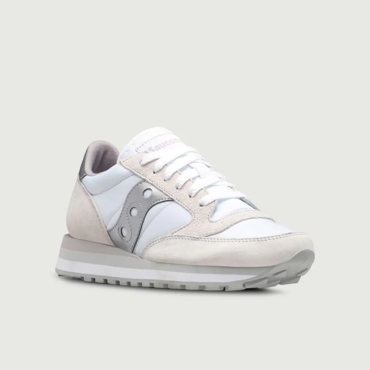 SNEAKER JAZZ TRIPLE BIANCO E ARGENTO - immagine 5