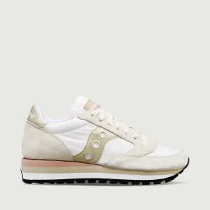 SNEAKER JAZZ TRIPLE GRIGIO CHIARO E ORO