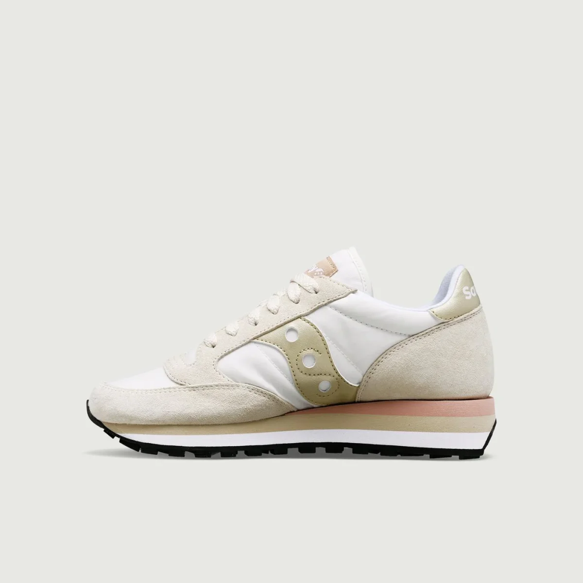 SNEAKER JAZZ TRIPLE GRIGIO CHIARO E ORO - immagine 3