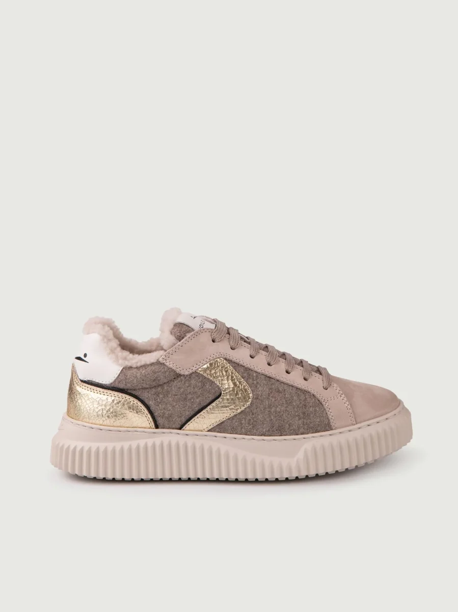 SNEAKER LIPARI MONTONE BEIGE CREMA