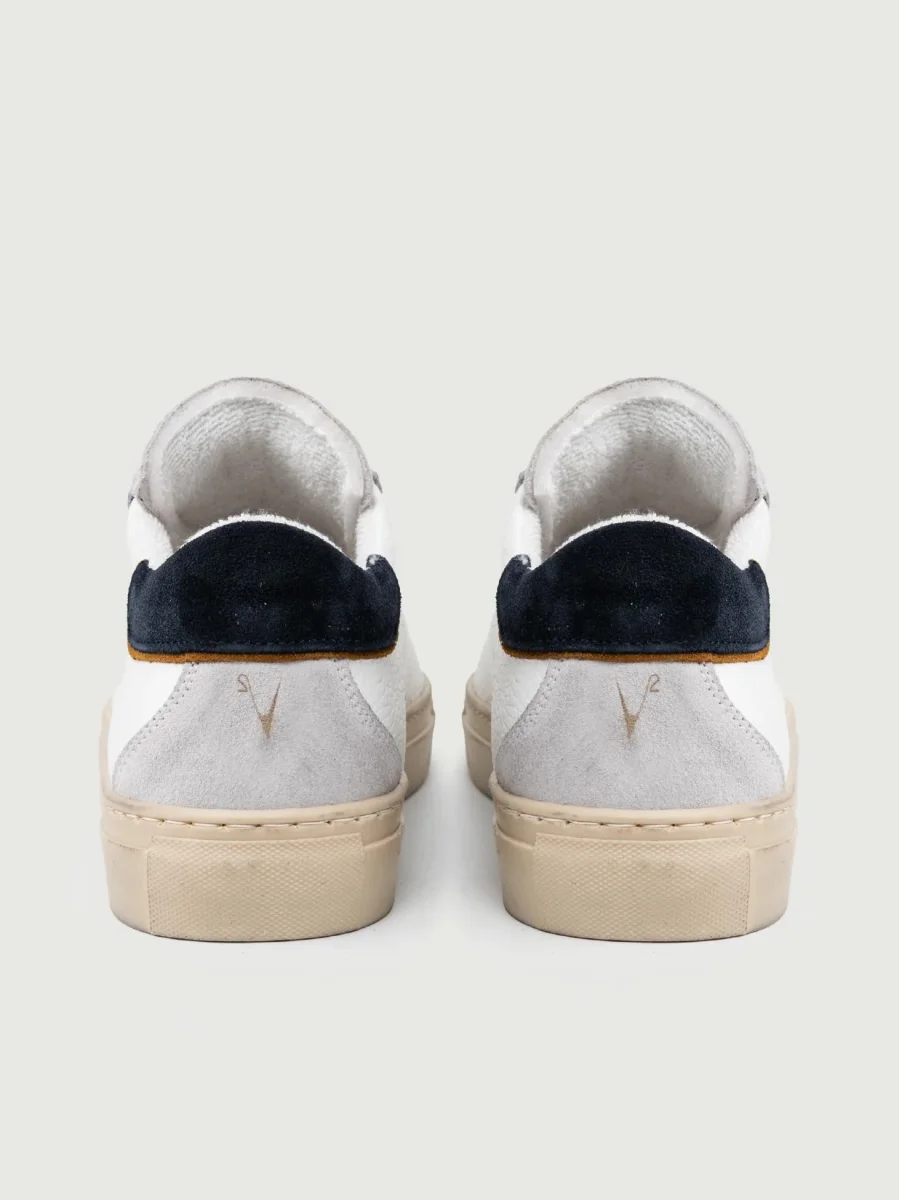 SNEAKER OLYMPIC BLU E CUOIO - immagine 4