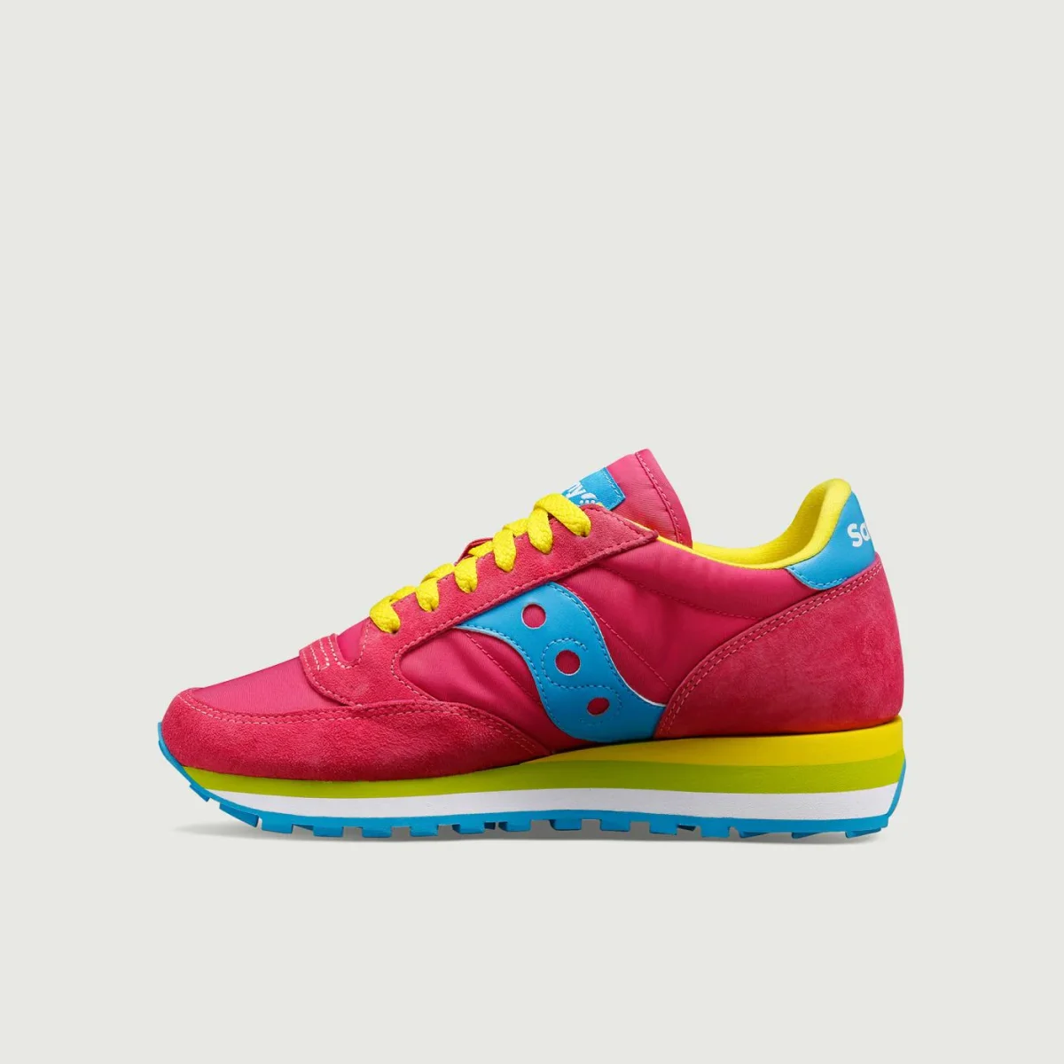 SNEAKER SAUCONY JAZZ TRIPLE ROSA AZZURRO E GIALLO - immagine 4