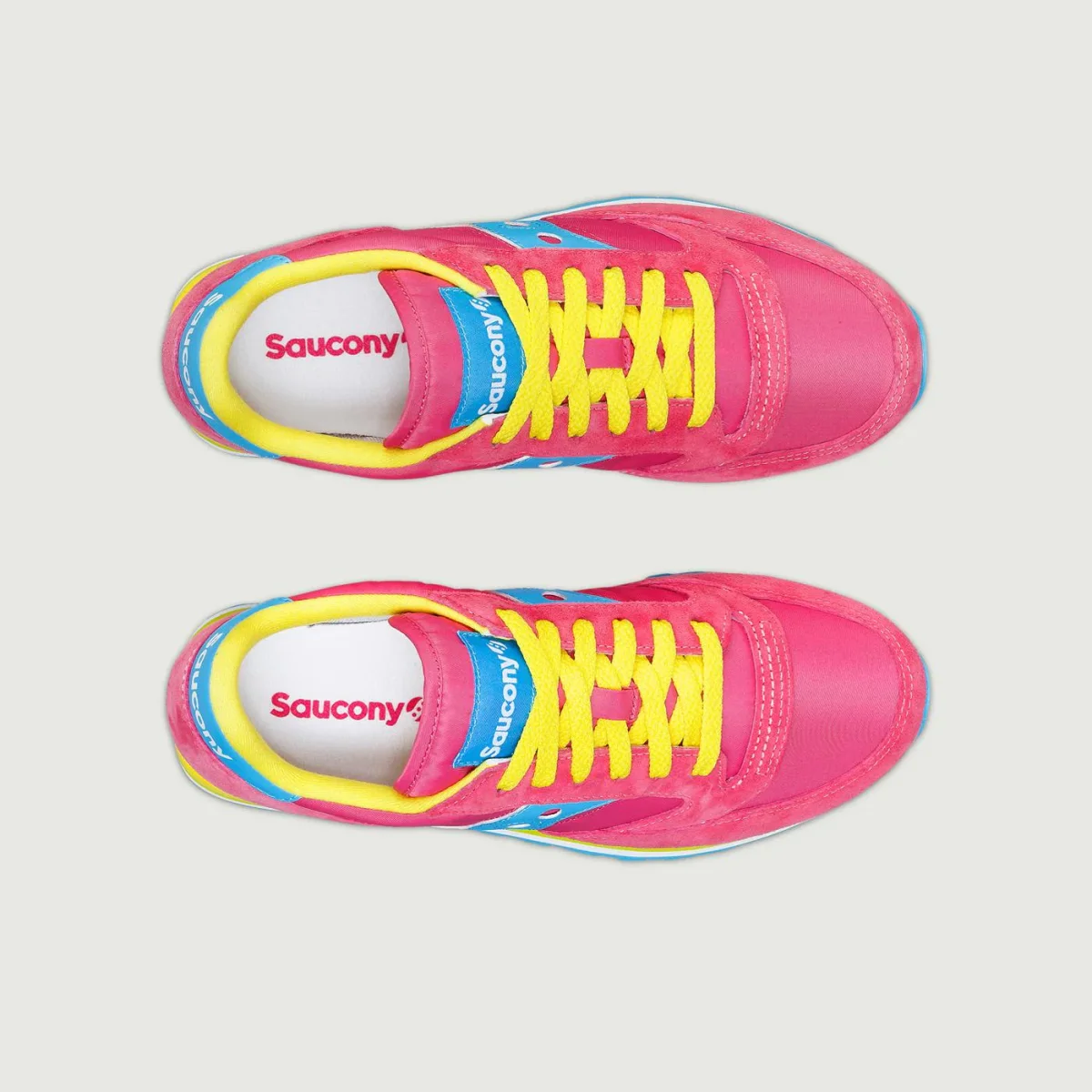 SNEAKER SAUCONY JAZZ TRIPLE ROSA AZZURRO E GIALLO - immagine 6