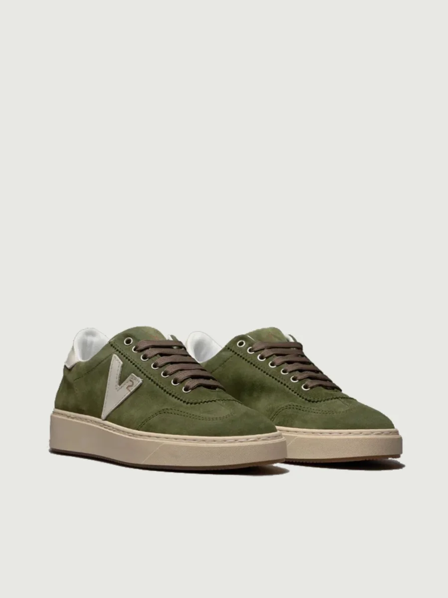 SNEAKER SUEDE IN CAMOSCIO MILITARE - immagine 3