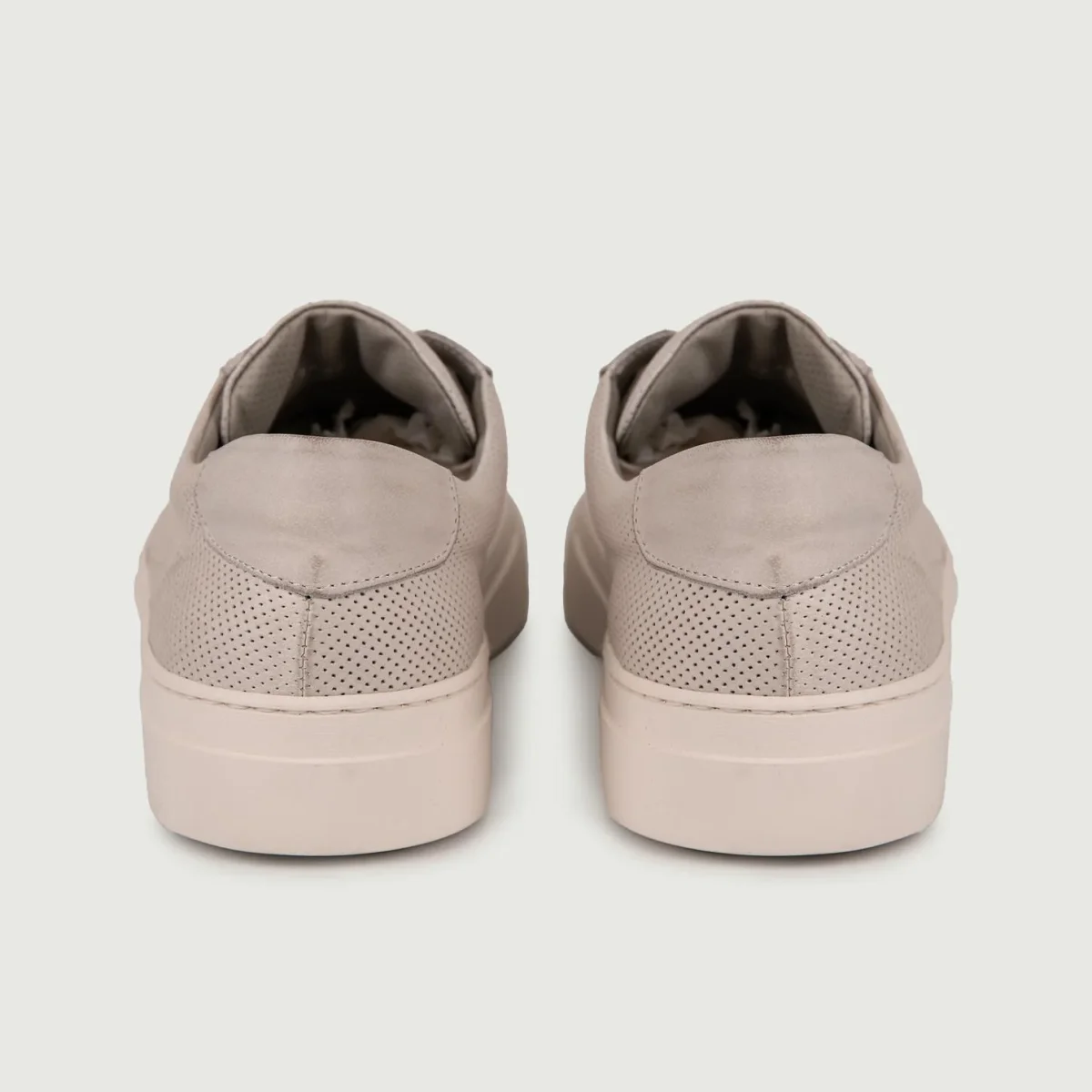 SNEAKER in pelle traforata beige effetto vintage - immagine 4