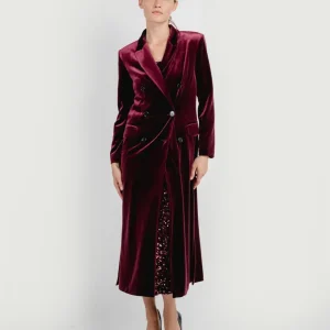 SPOLVERINO DOPPIOPETTO IN VELLUTO VINACCIA