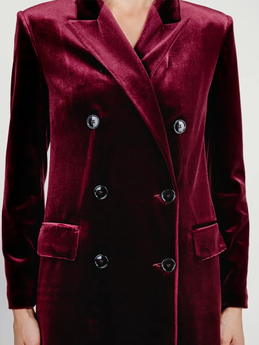SPOLVERINO DOPPIOPETTO IN VELLUTO VINACCIA - immagine 5