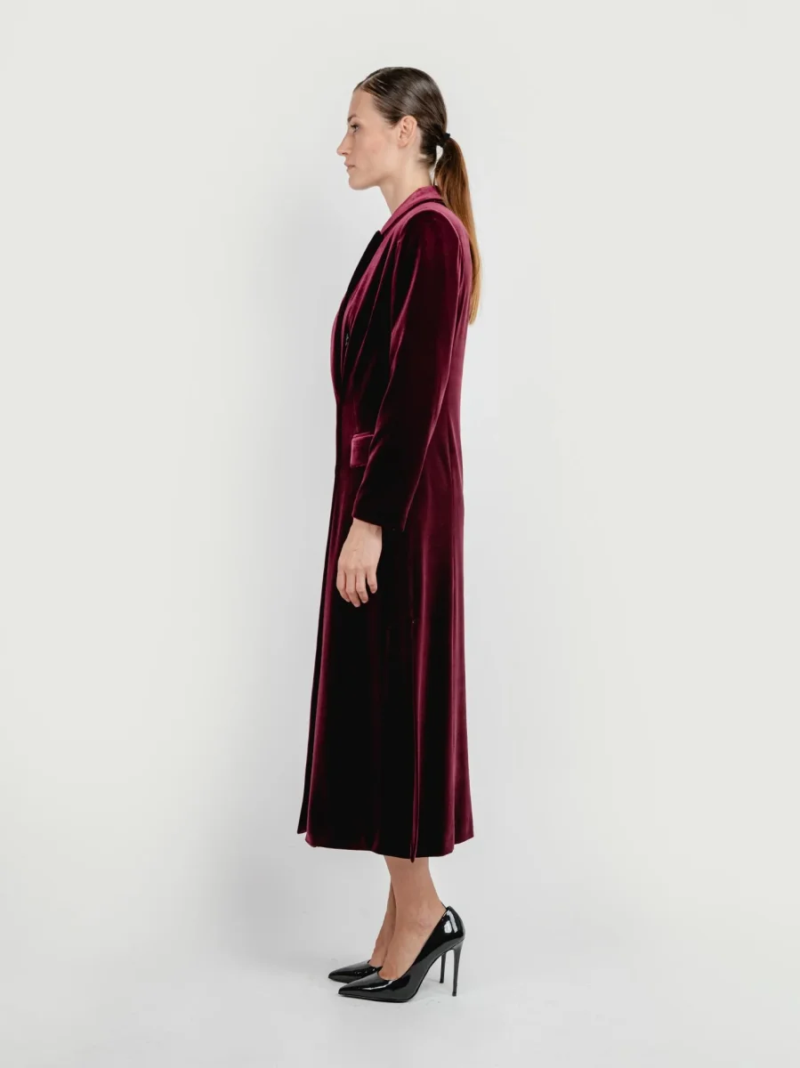 SPOLVERINO DOPPIOPETTO IN VELLUTO VINACCIA - immagine 3