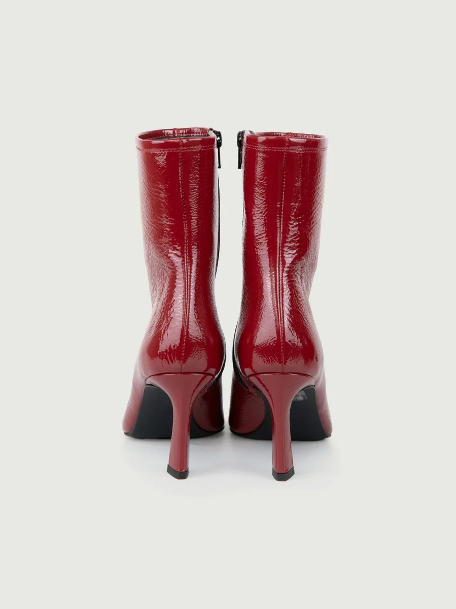 STIVALETTO A PUNTA IN PELLE NAPLAK ROSSA - immagine 4