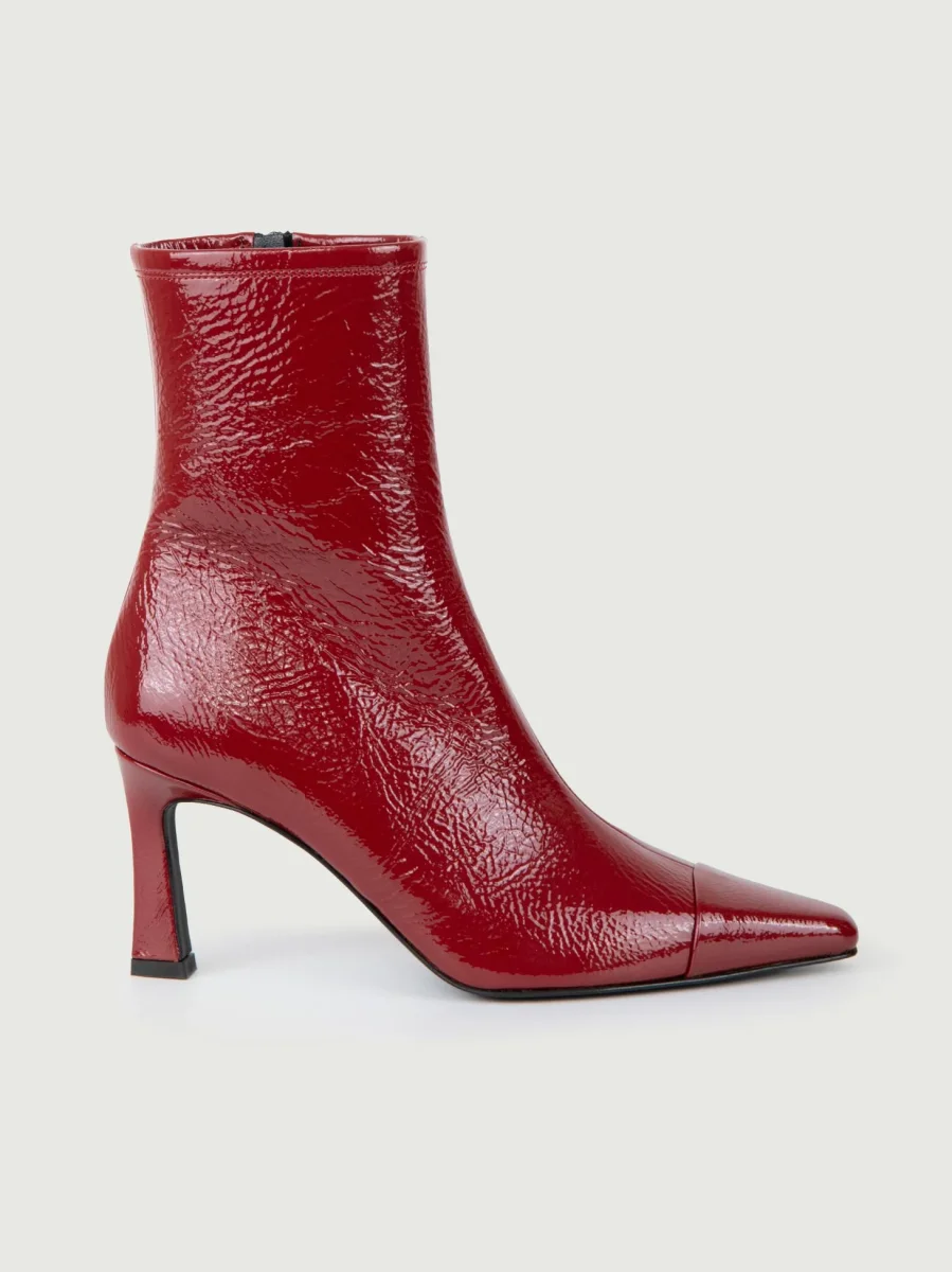 STIVALETTO A PUNTA IN PELLE NAPLAK ROSSA