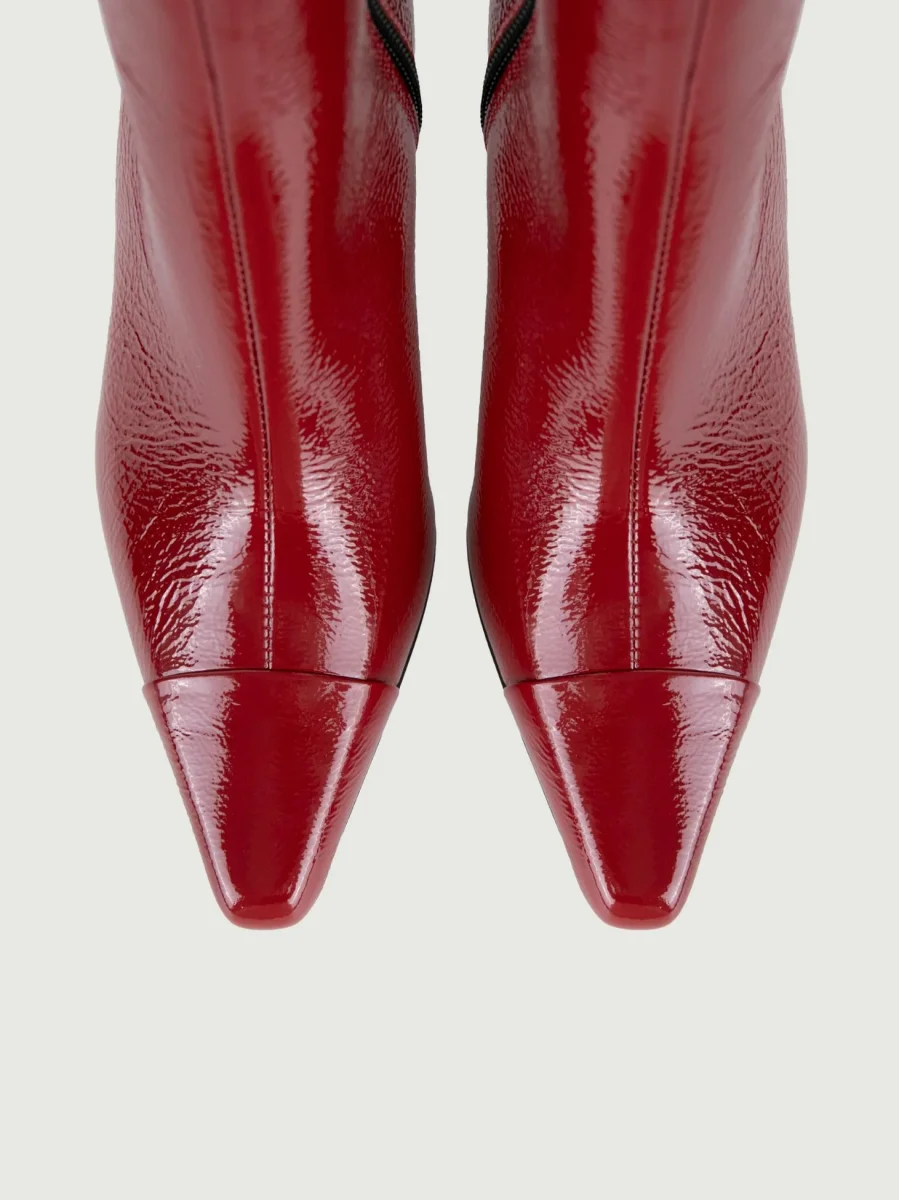 STIVALETTO A PUNTA IN PELLE NAPLAK ROSSA - immagine 5