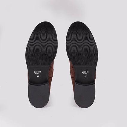 STIVALETTO BEATLES IN CAMOSCIO TESTA MORO - immagine 5