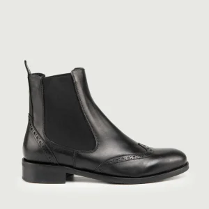 STIVALETTO BEATLES IN PELLE NERA