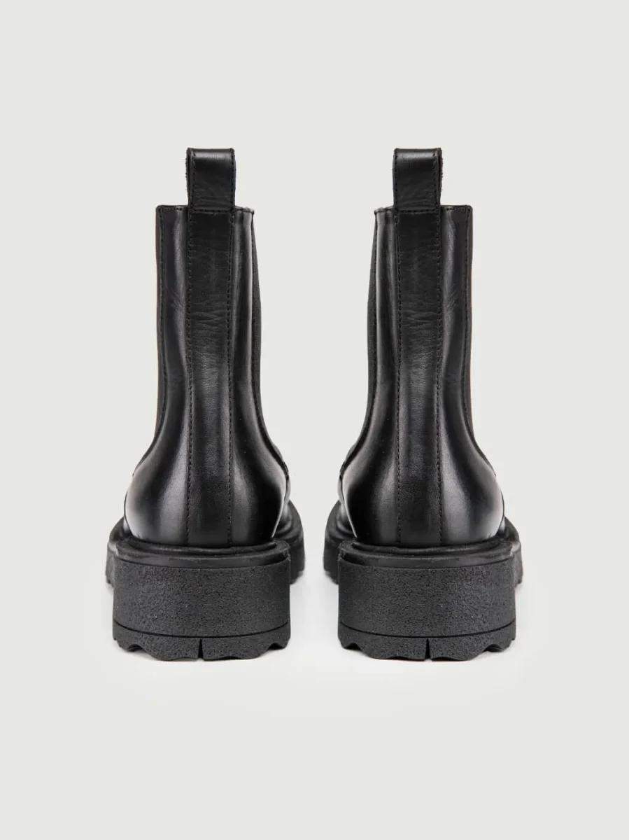 STIVALETTO BEATLES IN PELLE SPAZZOLATA NERO - immagine 4