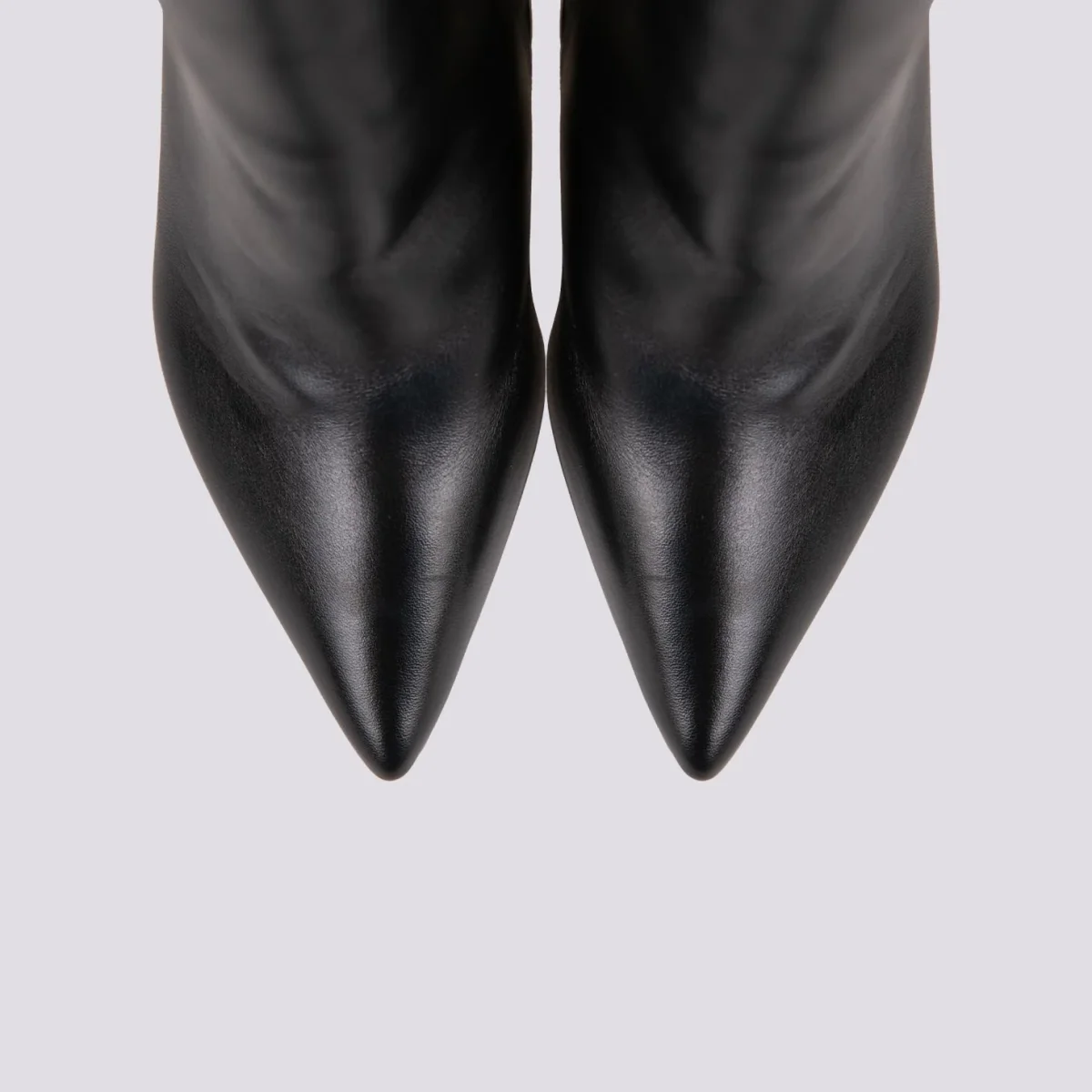 STIVALETTO CON TACCO OPTICAL DORATO  IN PELLE  NERO - immagine 5