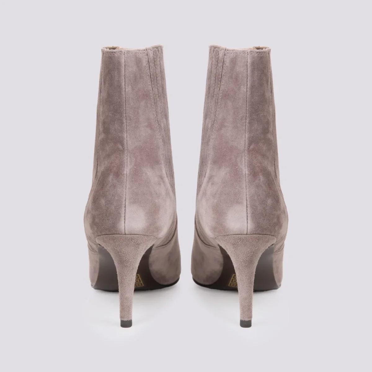 STIVALETTO CON TACCO a spillo IN CAMOSCIO GRIGIO - immagine 4