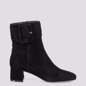 STIVALETTO IN CAMOSCIO CON FIBBIA