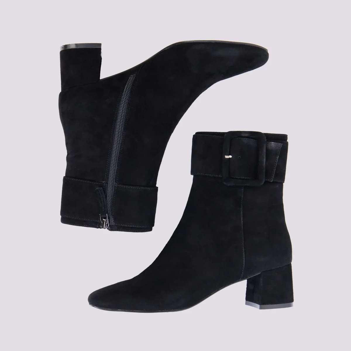 STIVALETTO IN CAMOSCIO CON FIBBIA - immagine 5