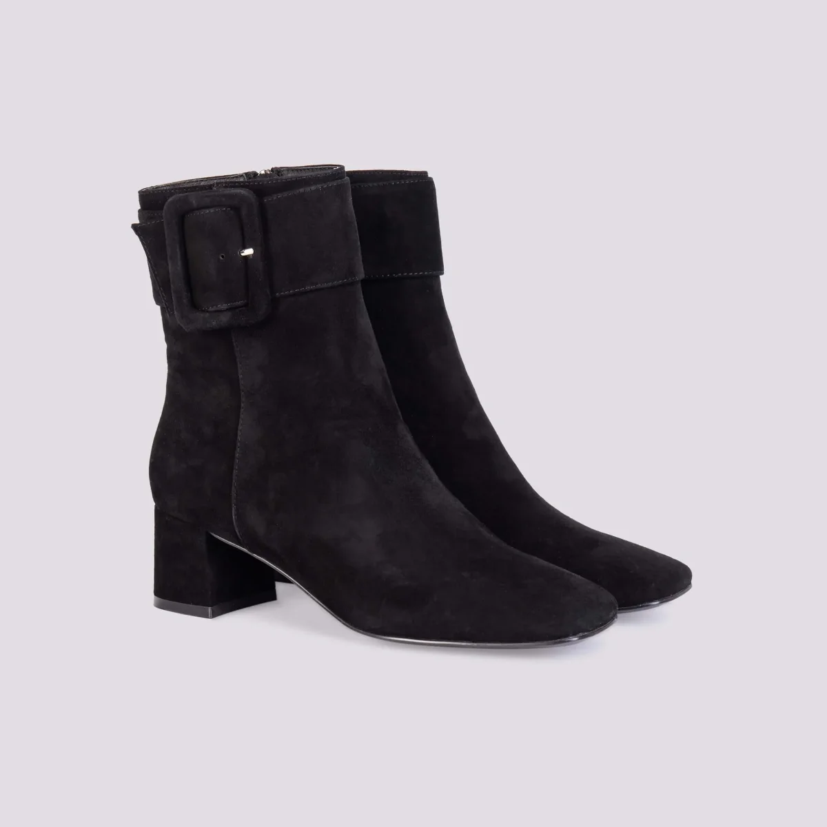 STIVALETTO IN CAMOSCIO CON FIBBIA - immagine 3