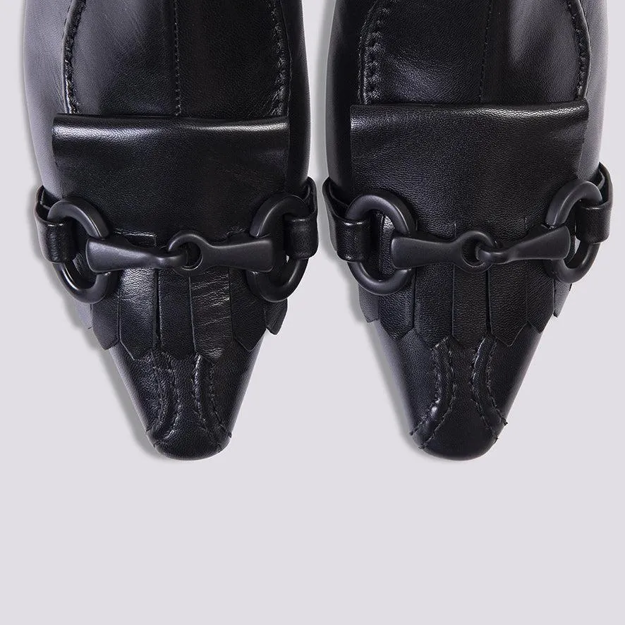 STIVALETTO IN NAPPA CON FRANGE - immagine 5