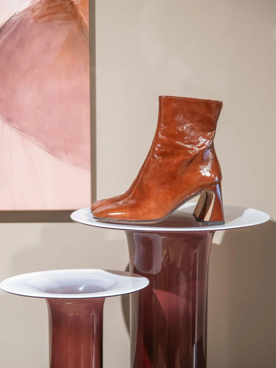 STIVALETTO IN PELLE NAPLAK MARRONE - immagine 6