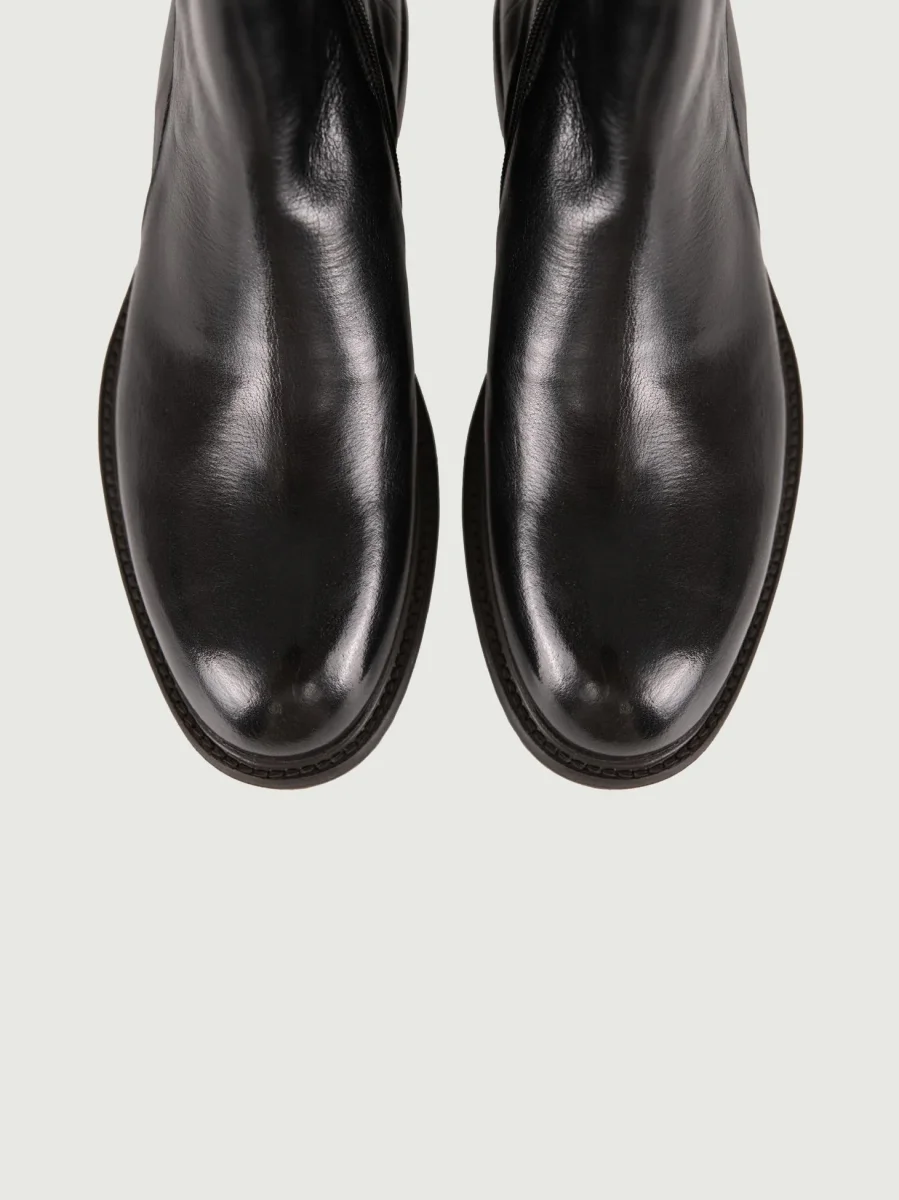 STIVALETTO IN PELLE NERA - immagine 5