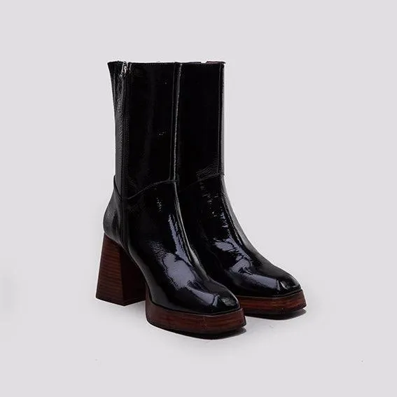 STIVALETTO PUNTA SQUADRATA IN NAPLAK - immagine 4