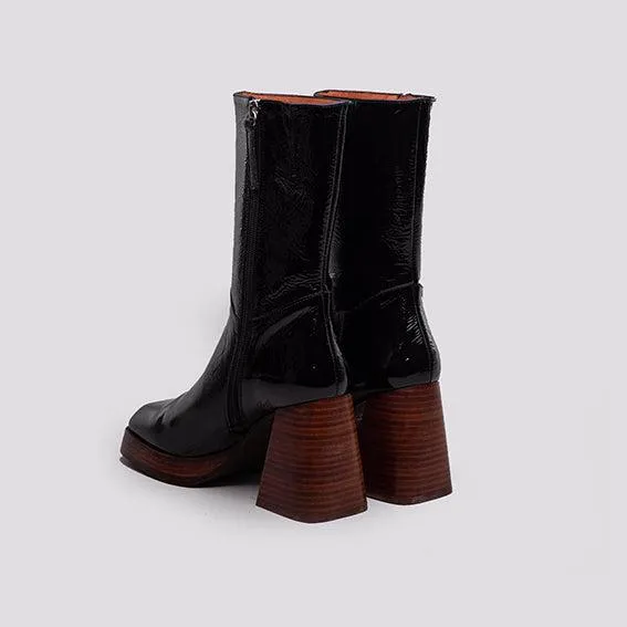 STIVALETTO PUNTA SQUADRATA IN NAPLAK - immagine 5