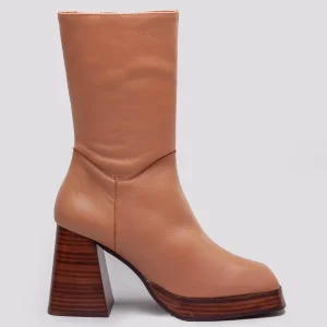 STIVALETTO PUNTA SQUADRATA IN PELLE