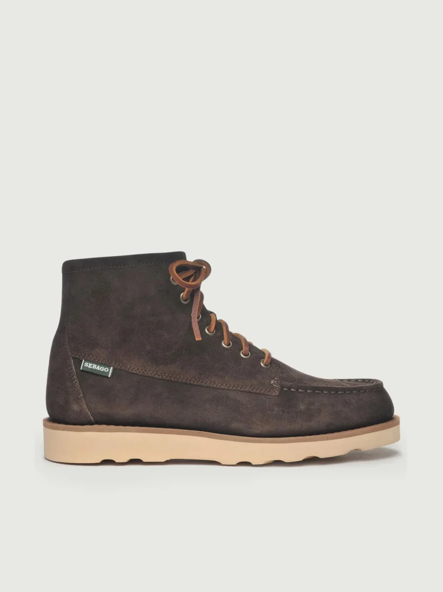 STIVALETTO TALA MID SUEDE DARK BROWN