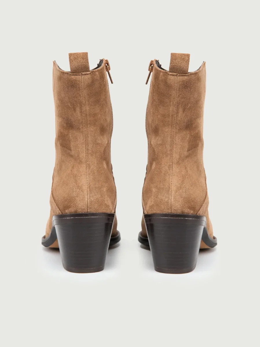 STIVALETTO TEXANO BEIGE CON PUNTALE - immagine 4