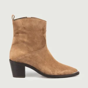 STIVALETTO TEXANO BEIGE CON PUNTALE