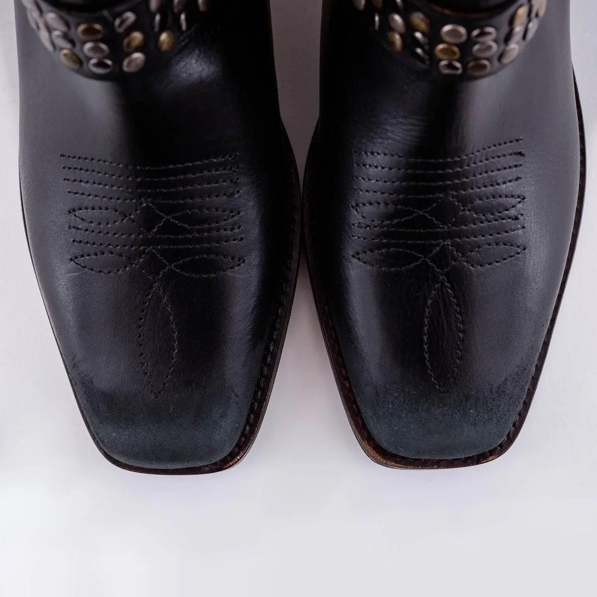 STIVALETTO TEXANO CON BORCHIE - immagine 7