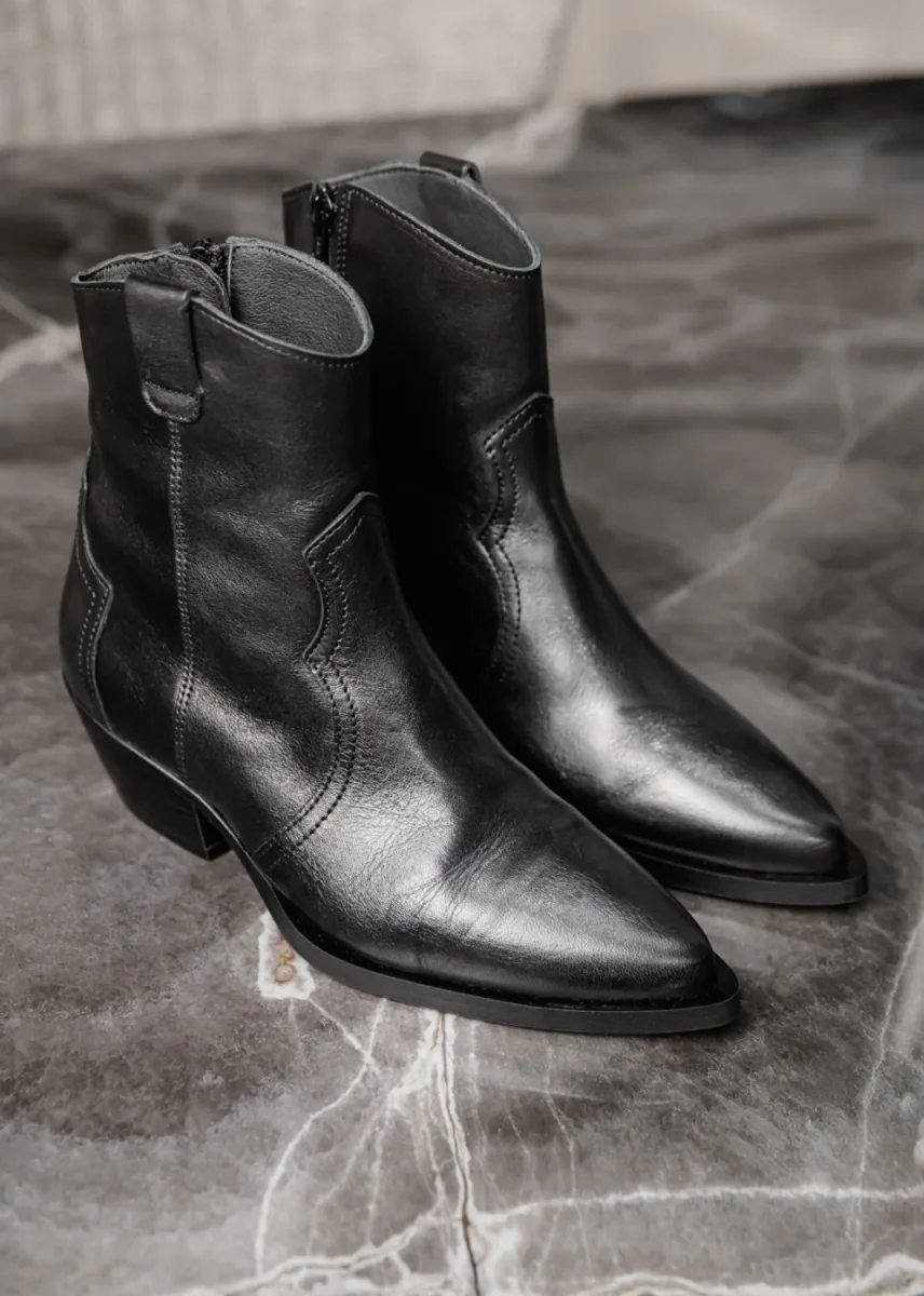 STIVALETTO TEXANO IN PELLE NERO - immagine 7