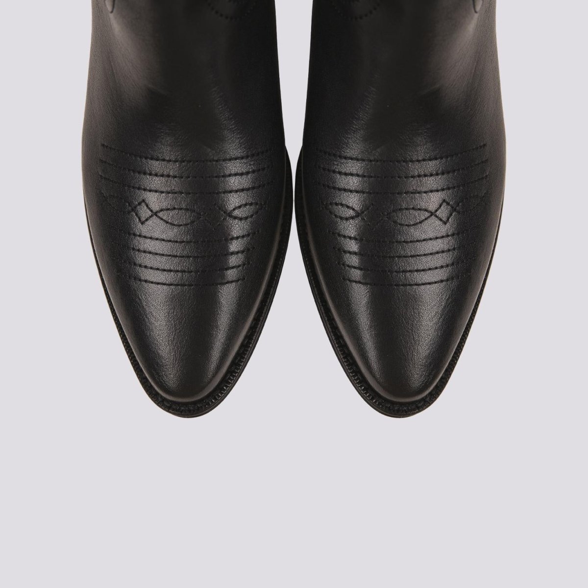 STIVALETTO TEXANO IN PELLE NERO - immagine 5