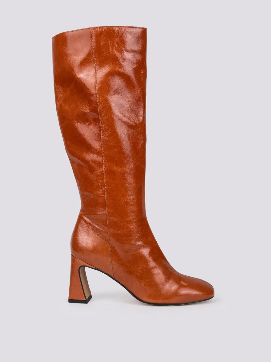 STIVALE ALTO IN NAPLAK cuoio